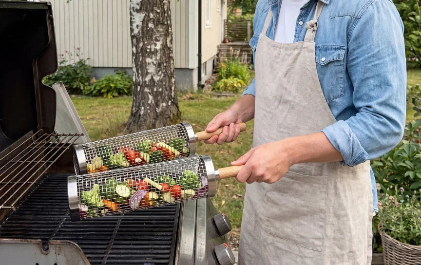 Plasserer grillkurven på grillen